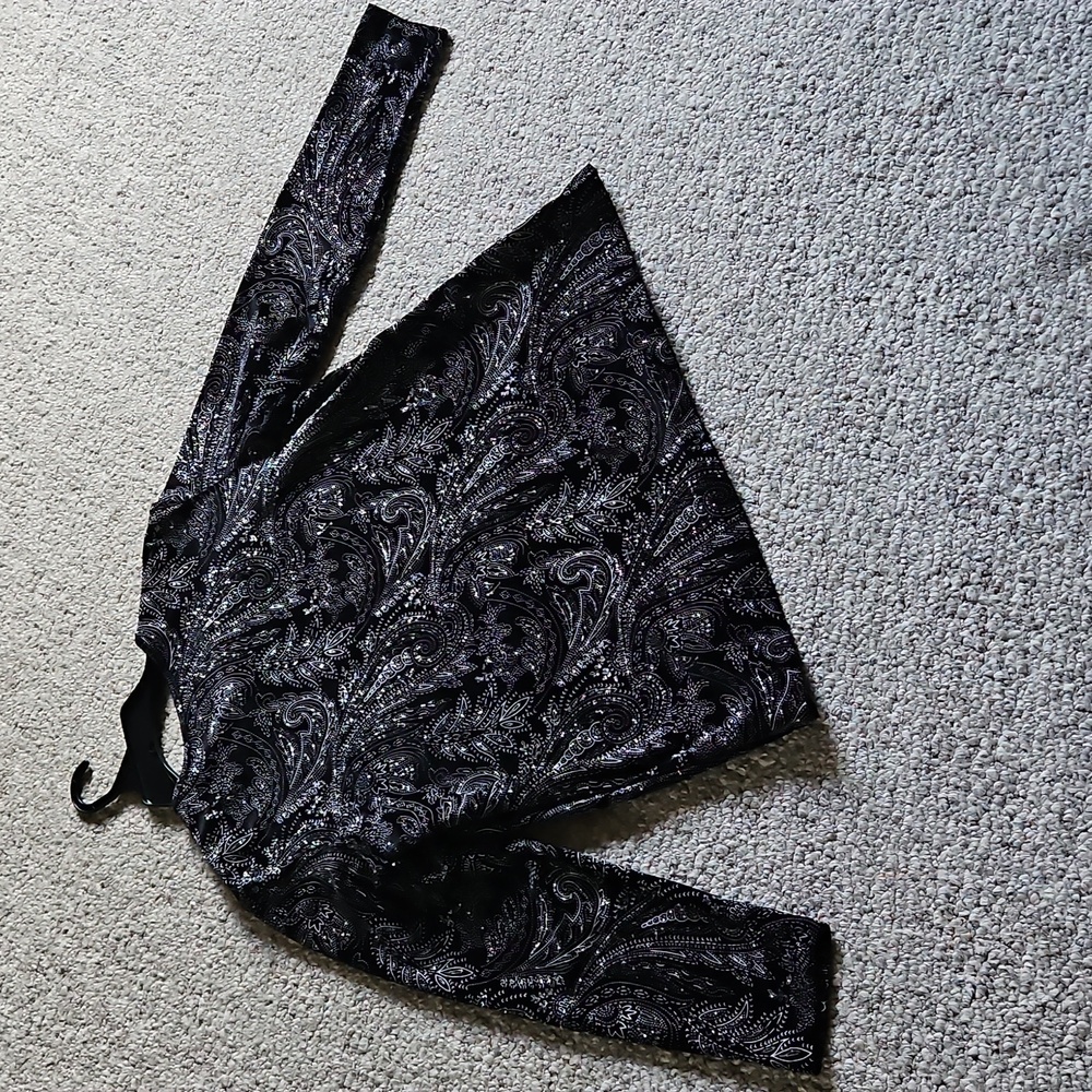 Notations Black And Silver Glitter Velvet Pattern… - image 6